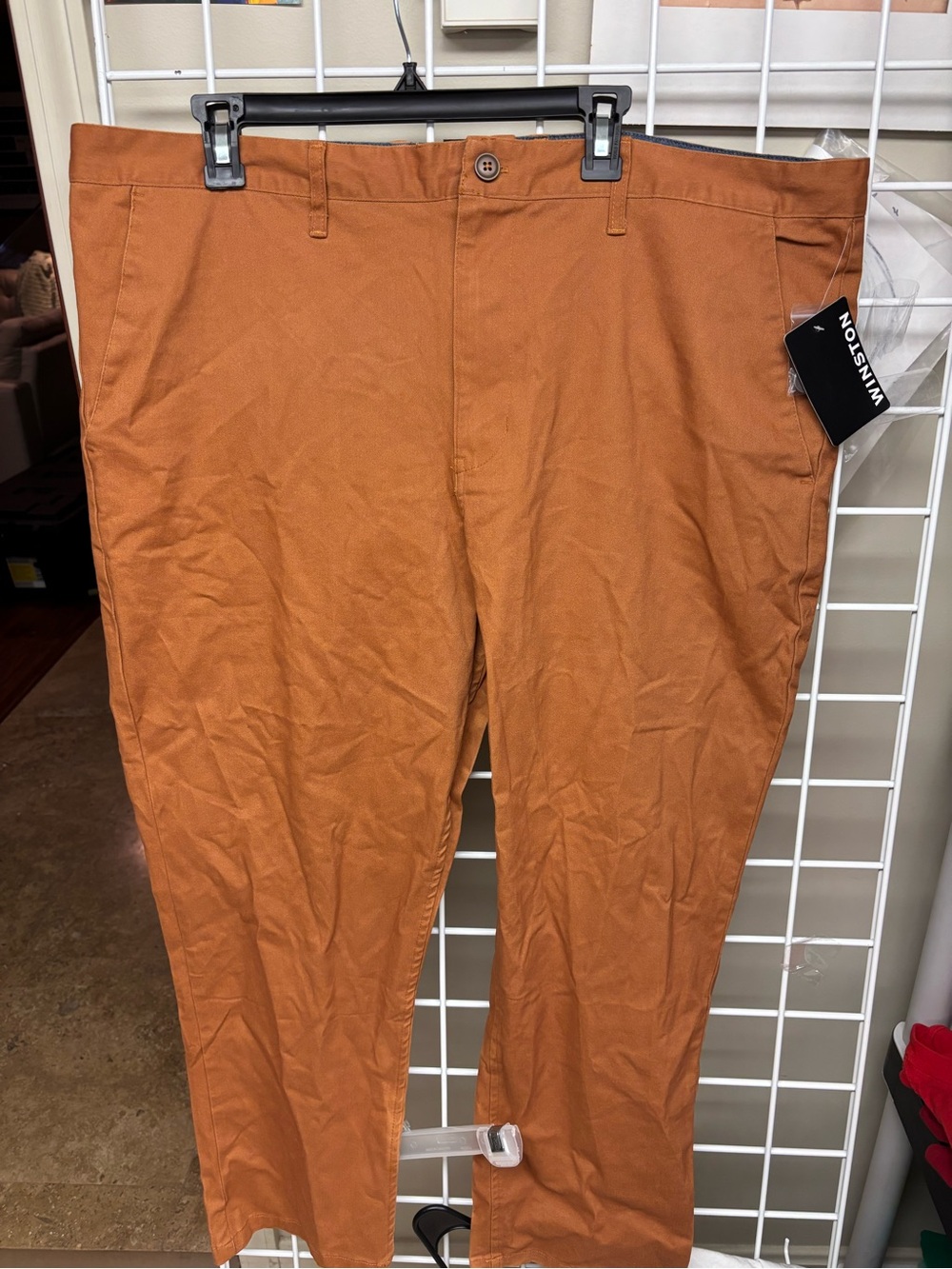 NWT Winston Rust Orange Men’s Pants Waist Size 44 Inseam 30 Flat Front MORE